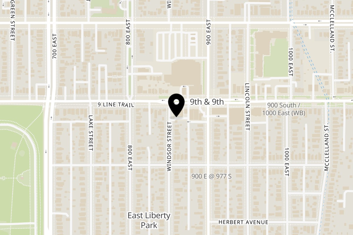 Map showing the location of LOLA on 856 E 900 S in Salt Lake City